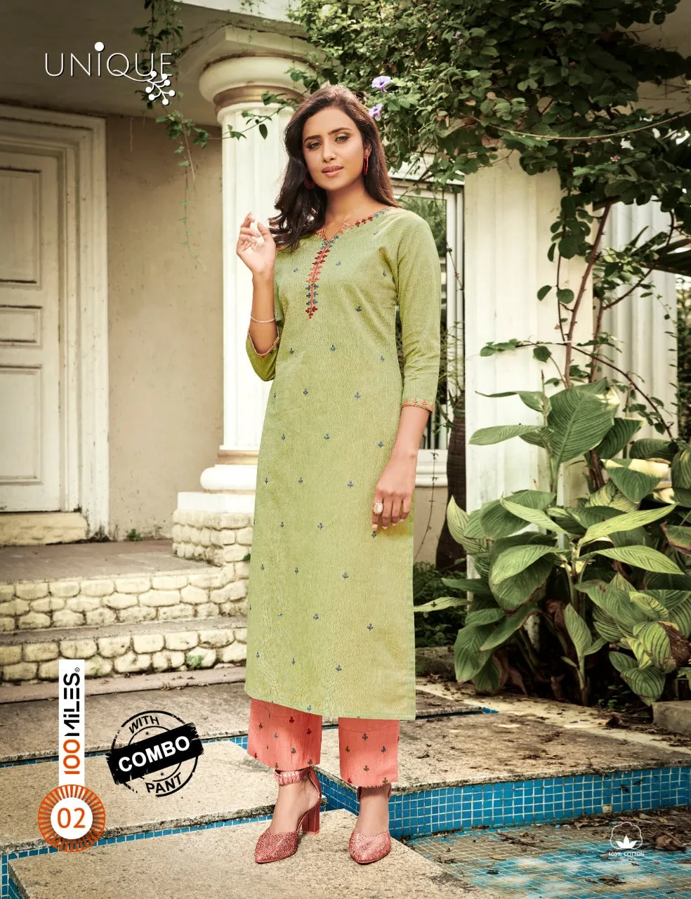 100 Miles Launched Unique Cotton Casual Wear Kurtis Collection