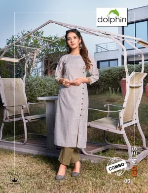 100 Miles Presents Dolphin Cotton Printed Casual Wear Kurtis Collection