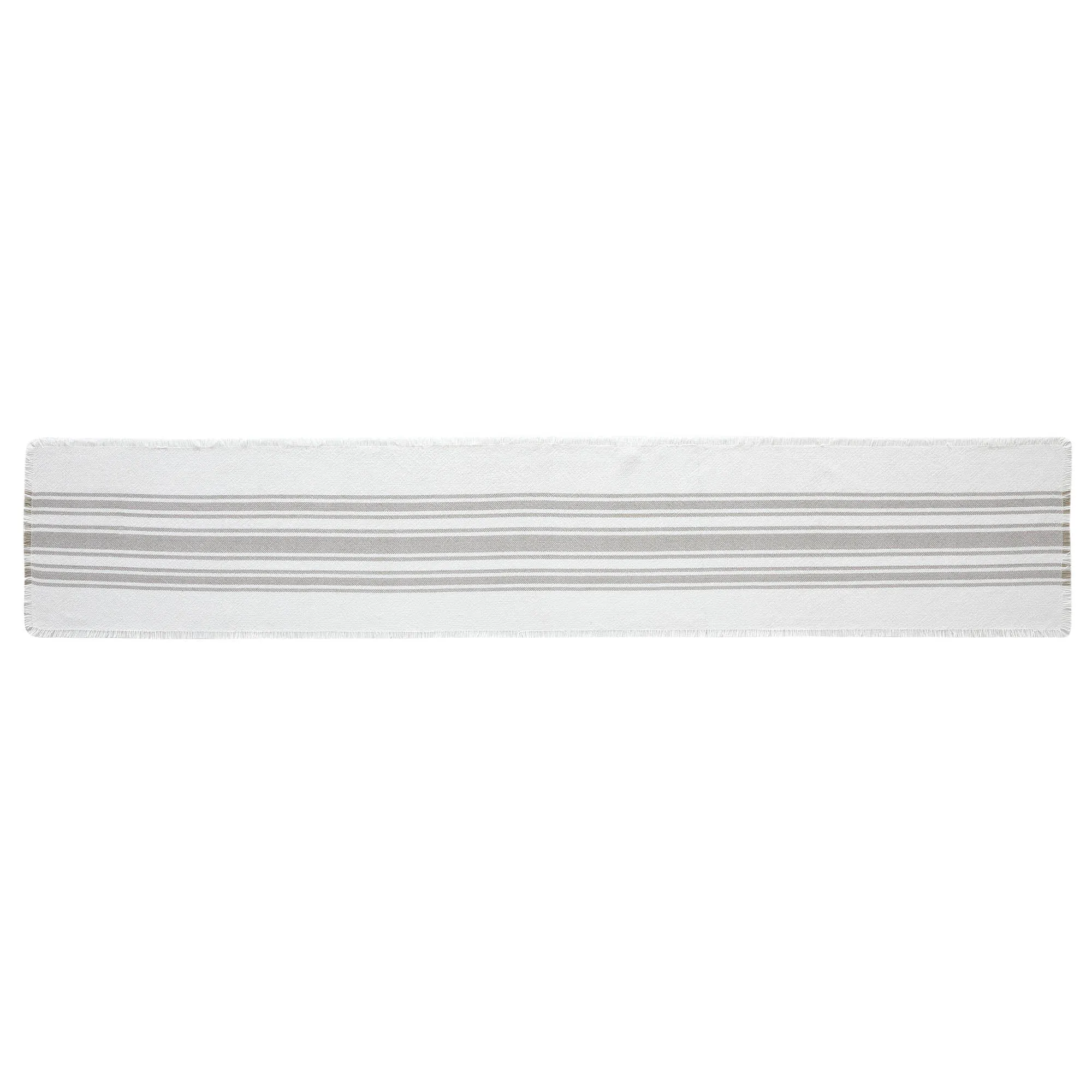 Antique White Stripe Dove Grey Indoor/Outdoor Runner 12x72