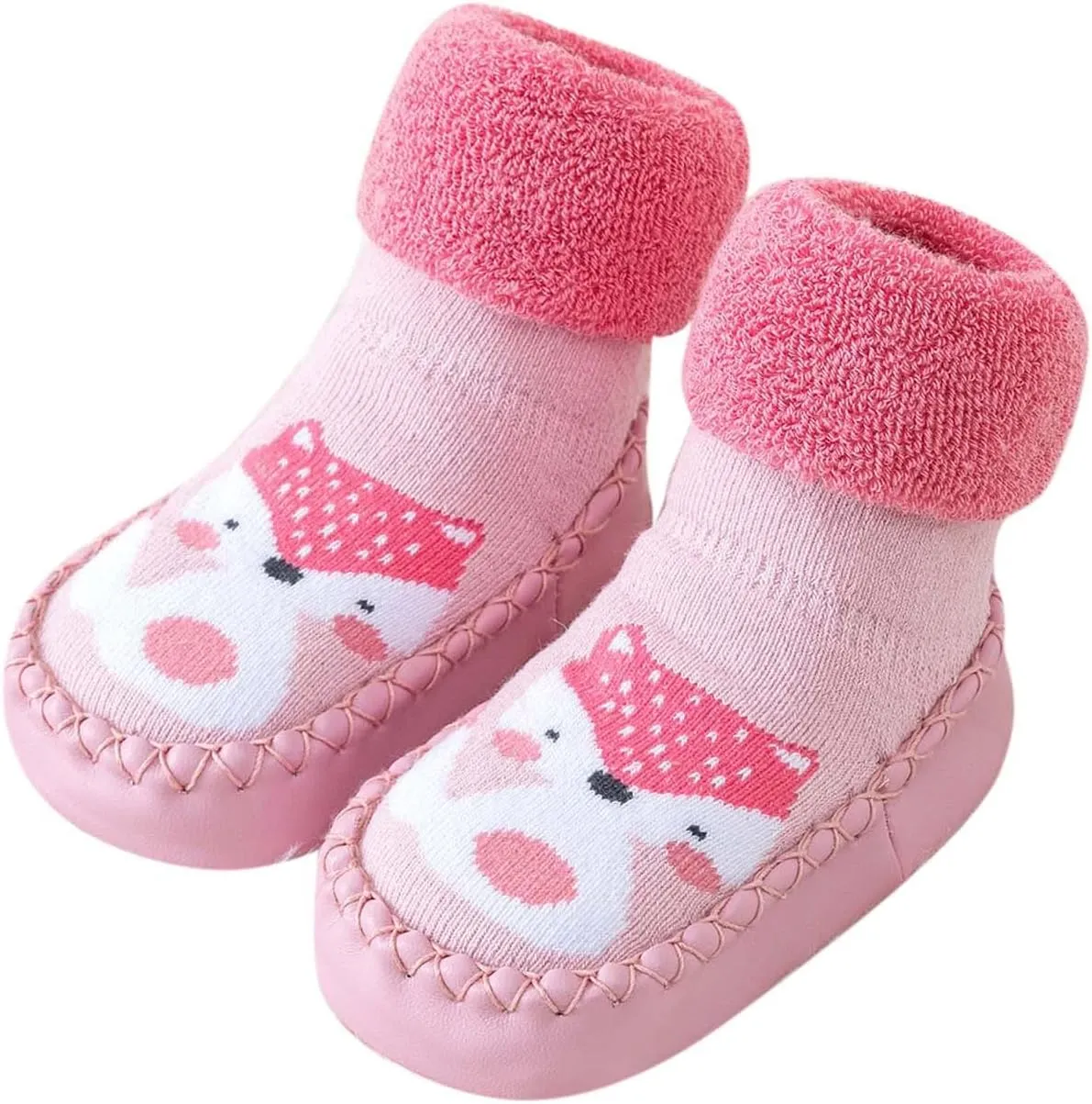 Baby Girl Shoes,Autumn Winter Baby Shoes Cute Rabbit Bear Cartoon Children Cotton Warm Soft Non Slip Floor Boots