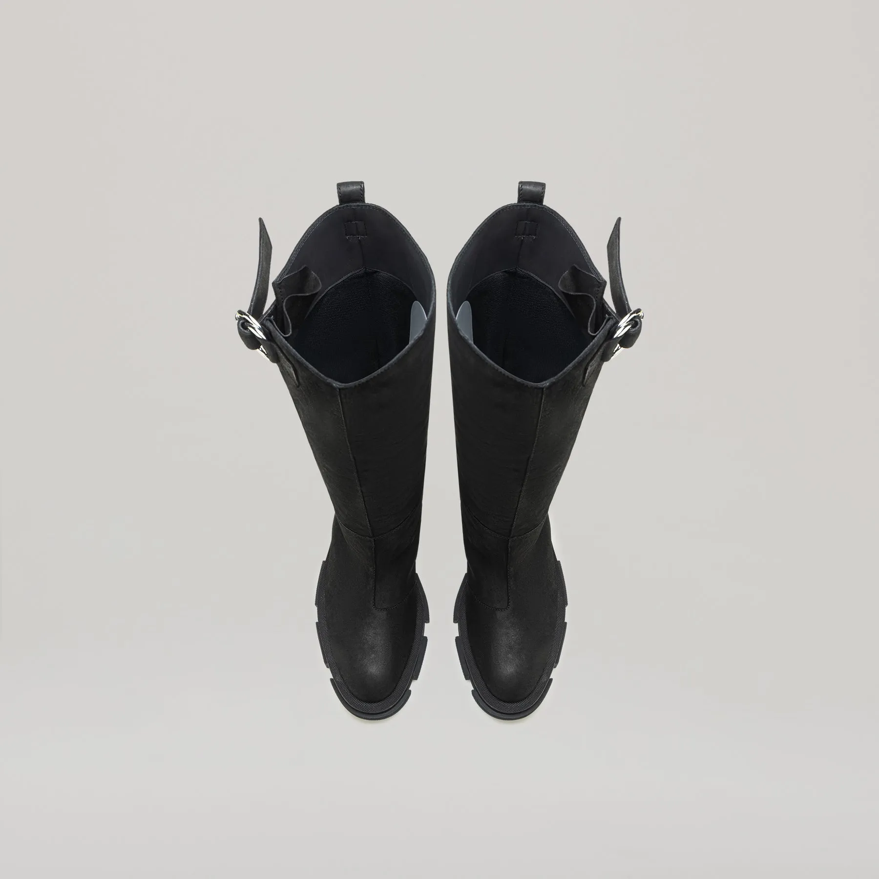 both-GAO PIERCED KNEE BOOT-BLACK