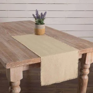 Burlap Vintage Runner Fringed 13x36 VHC Brands