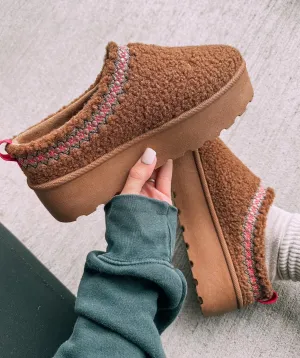 Colorado Cozy Chestnut Teddy Slippers (FINAL SALE)