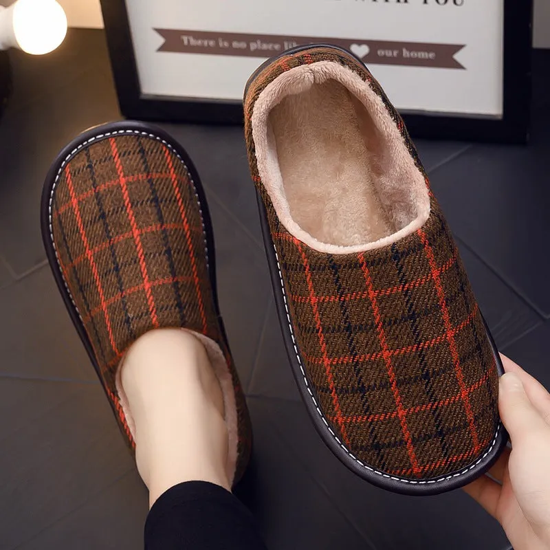 Cotton Fabric Slippers with Platform