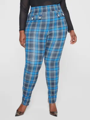 Fashion To Figure - Matilda Plaid Ponte Knit Leggings