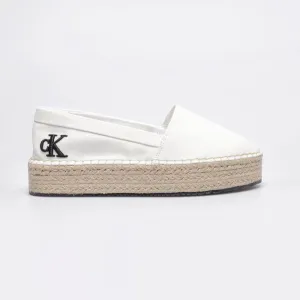 Flatform Espadrille Slip On - White