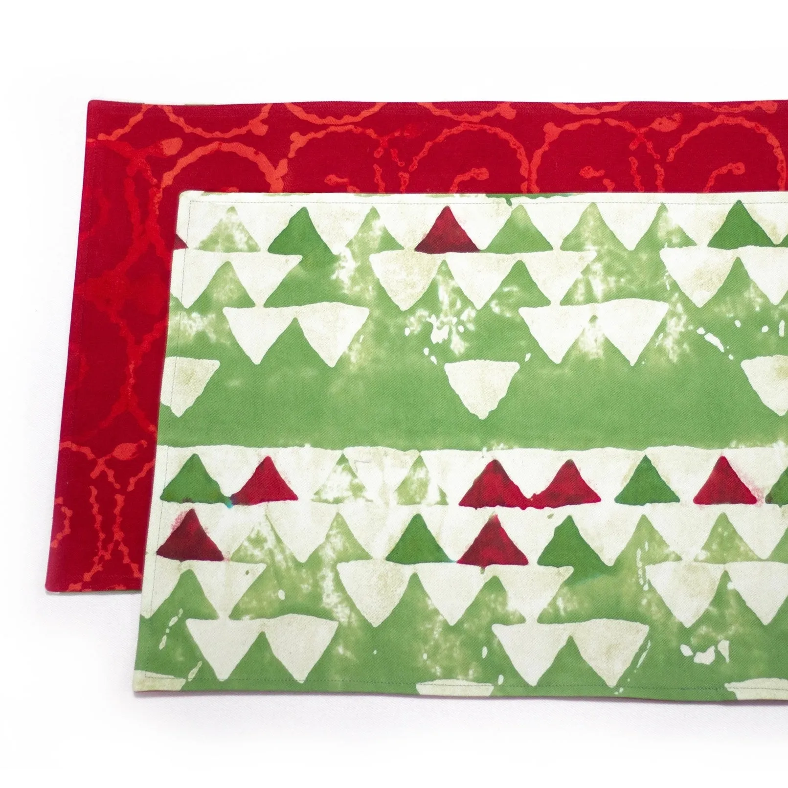 Hand Painted Placemats, Table Runners or Napkin Sets - Santas Secret Path