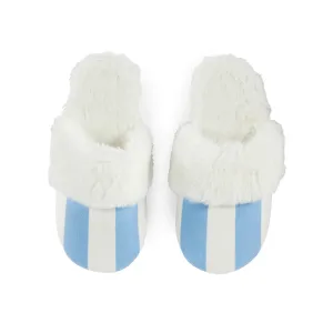 Helena Stripe Slippers in Sky