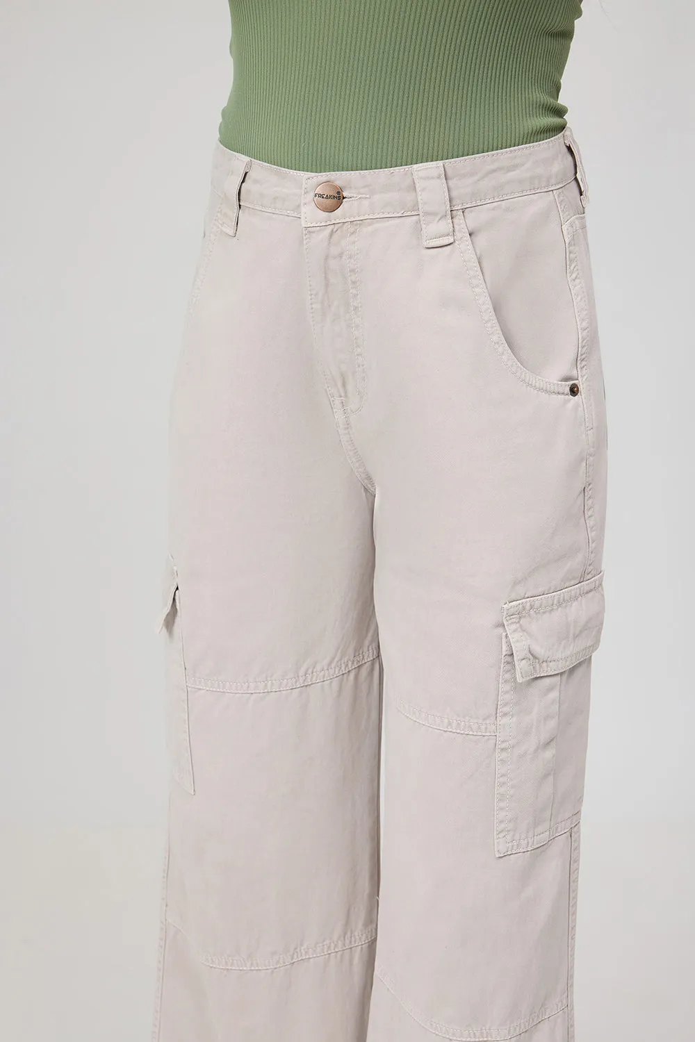 Ivory Essentials Cargo Denim Jeans