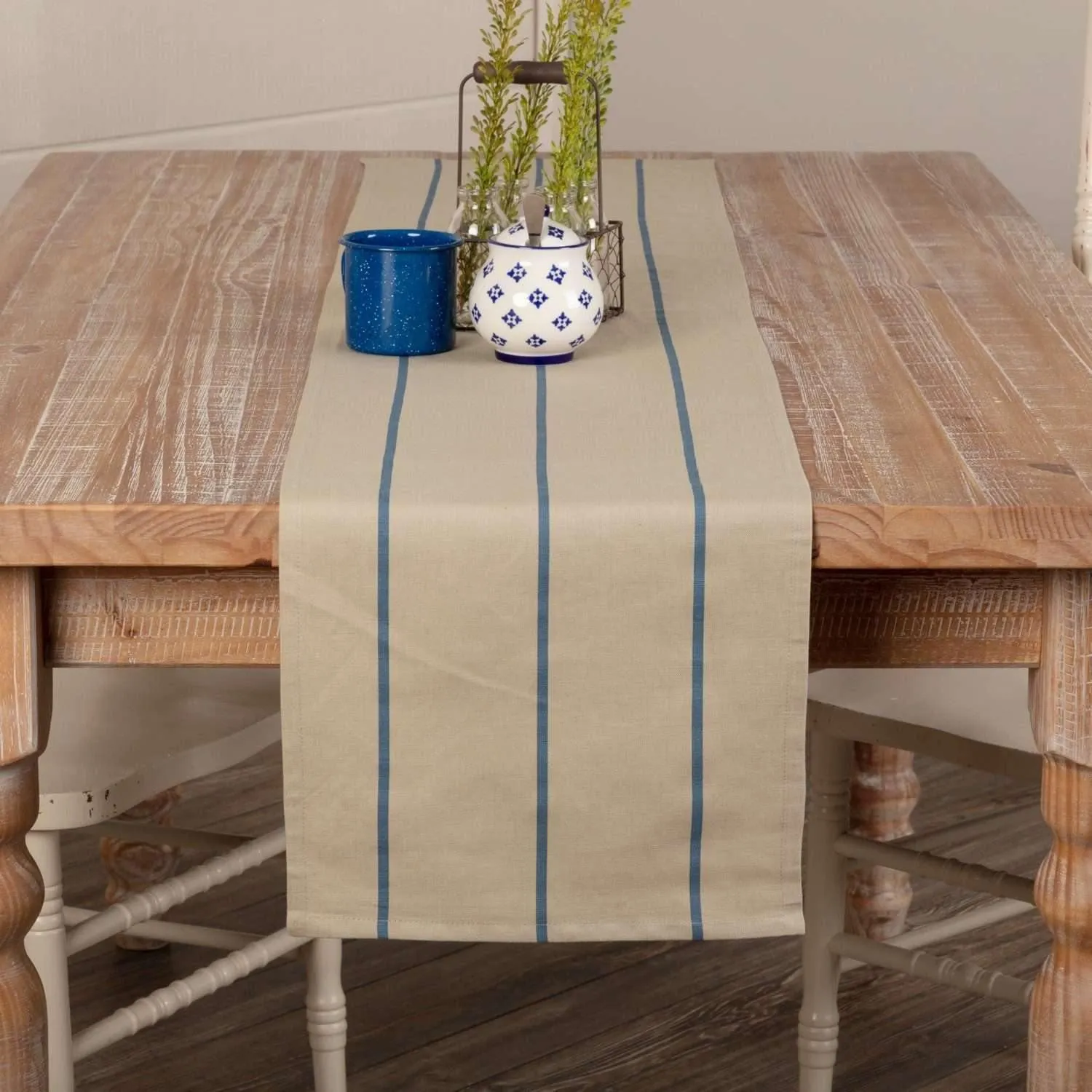 Lauren Steel Blue Runner 13x72 VHC Brands