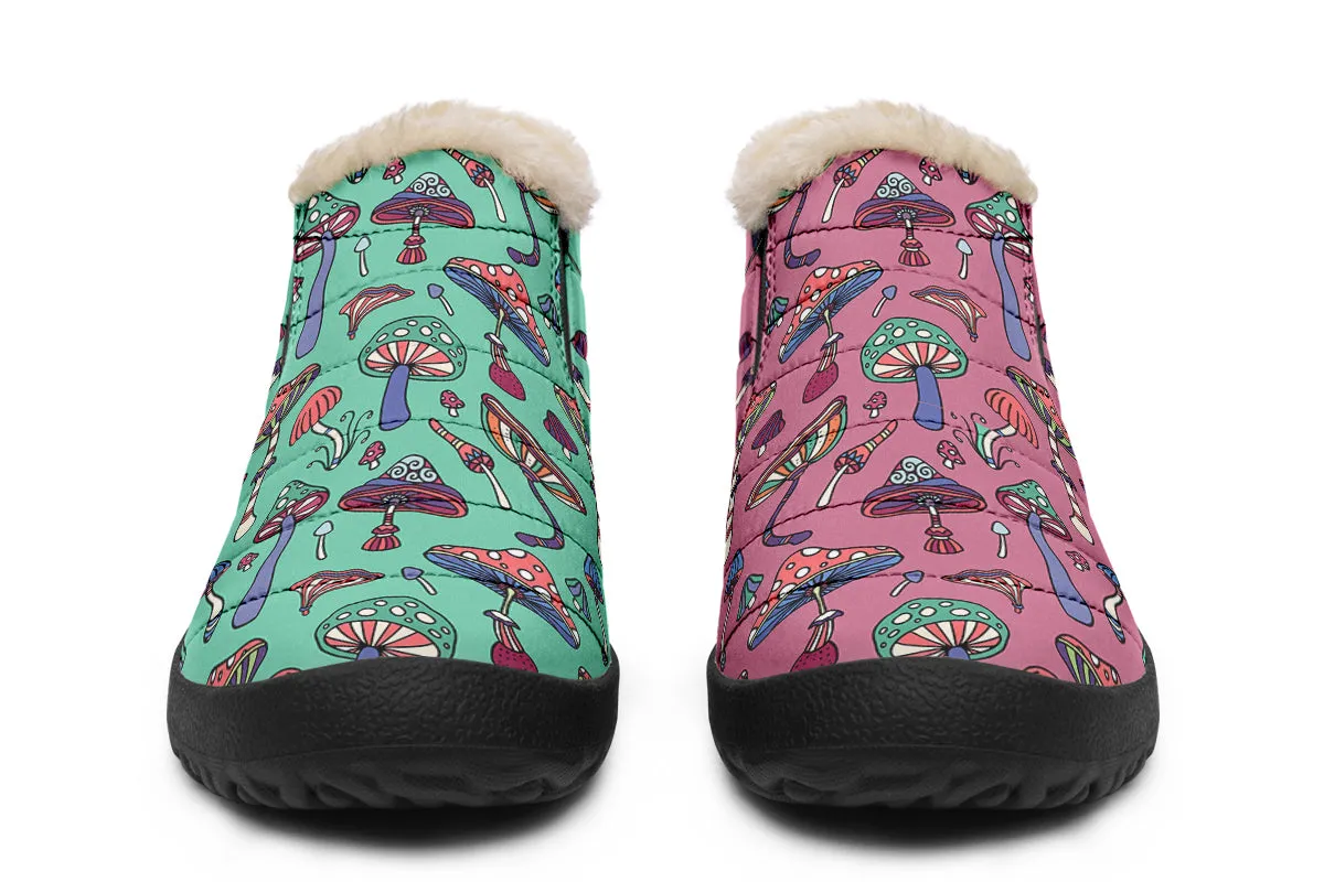 Mismatched Mushrooms Winter Shoes