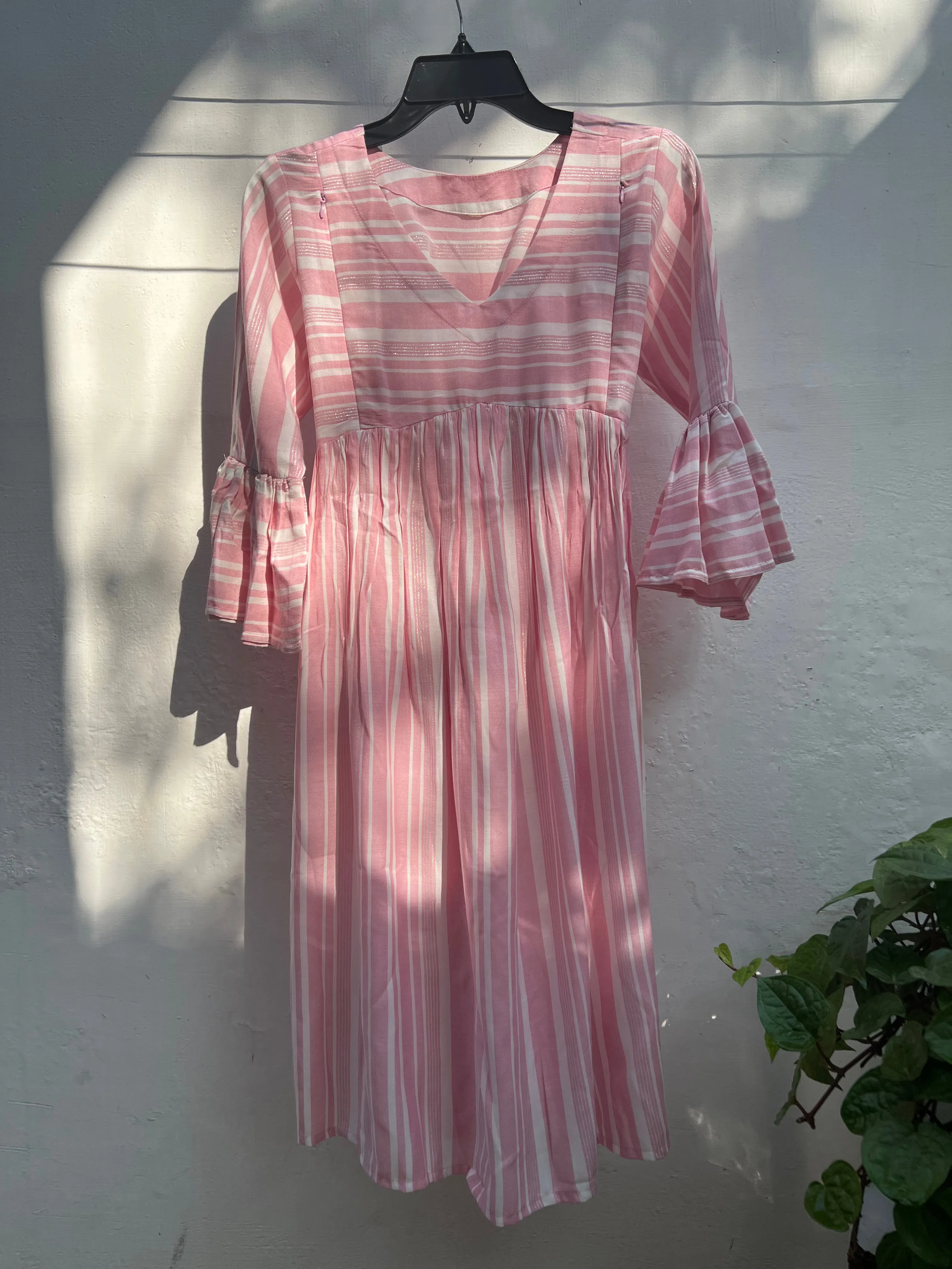 Silver Lining Nursing Dress - Baby Pink
