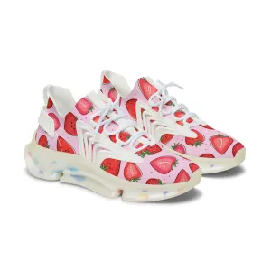 Smiling Strawberries Women's Mesh Sneakers