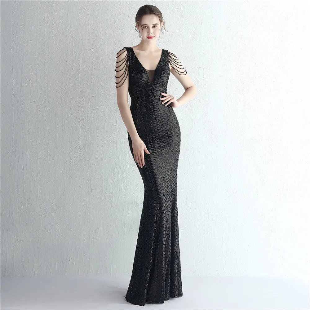 Stella Flapper Gatsby Dress, Prom Fringe Dress 1920s Vintage inspired Great Gatsby Art Deco Charleston Downton Abbey Bridesmaid Wedding