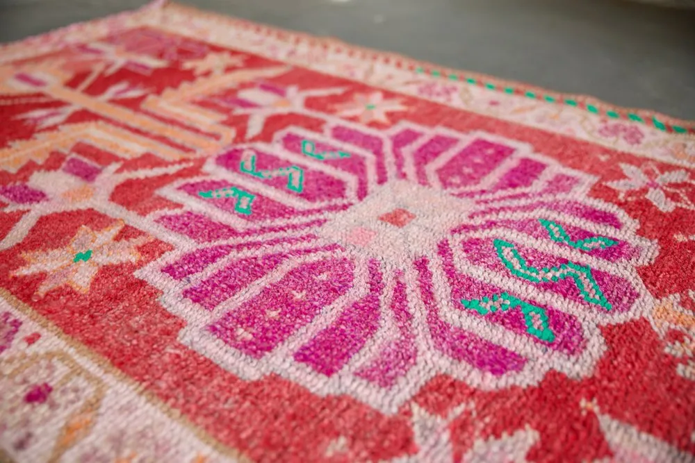 Vintage Kurdish Herki Runner 2.11ftx14.11ft