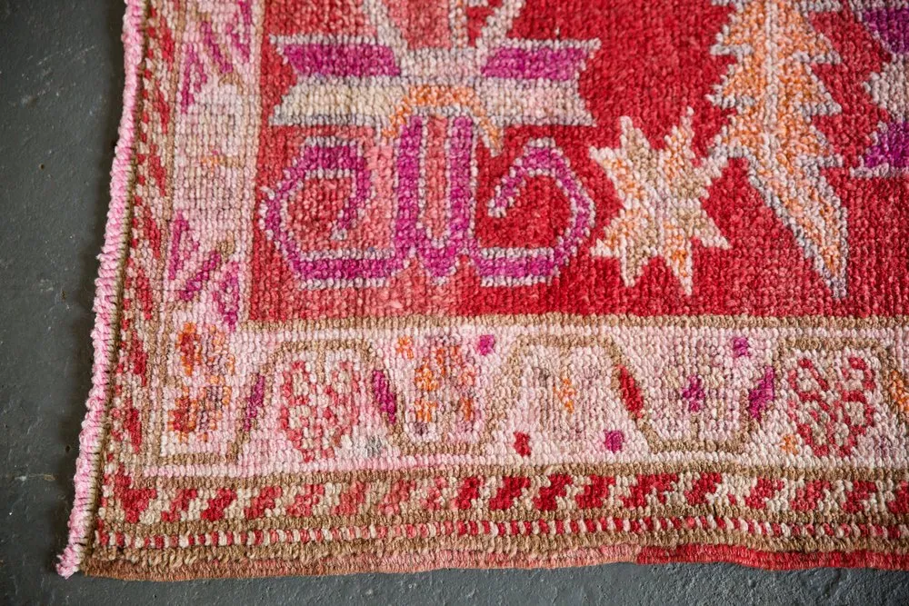 Vintage Kurdish Herki Runner 2.11ftx14.11ft