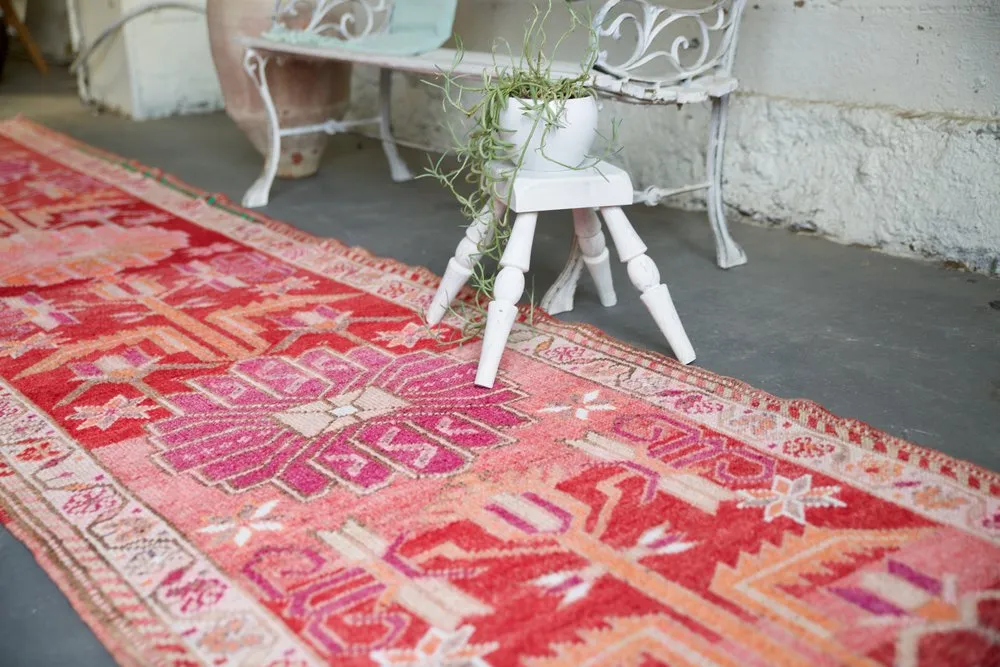 Vintage Kurdish Herki Runner 2.11ftx14.11ft